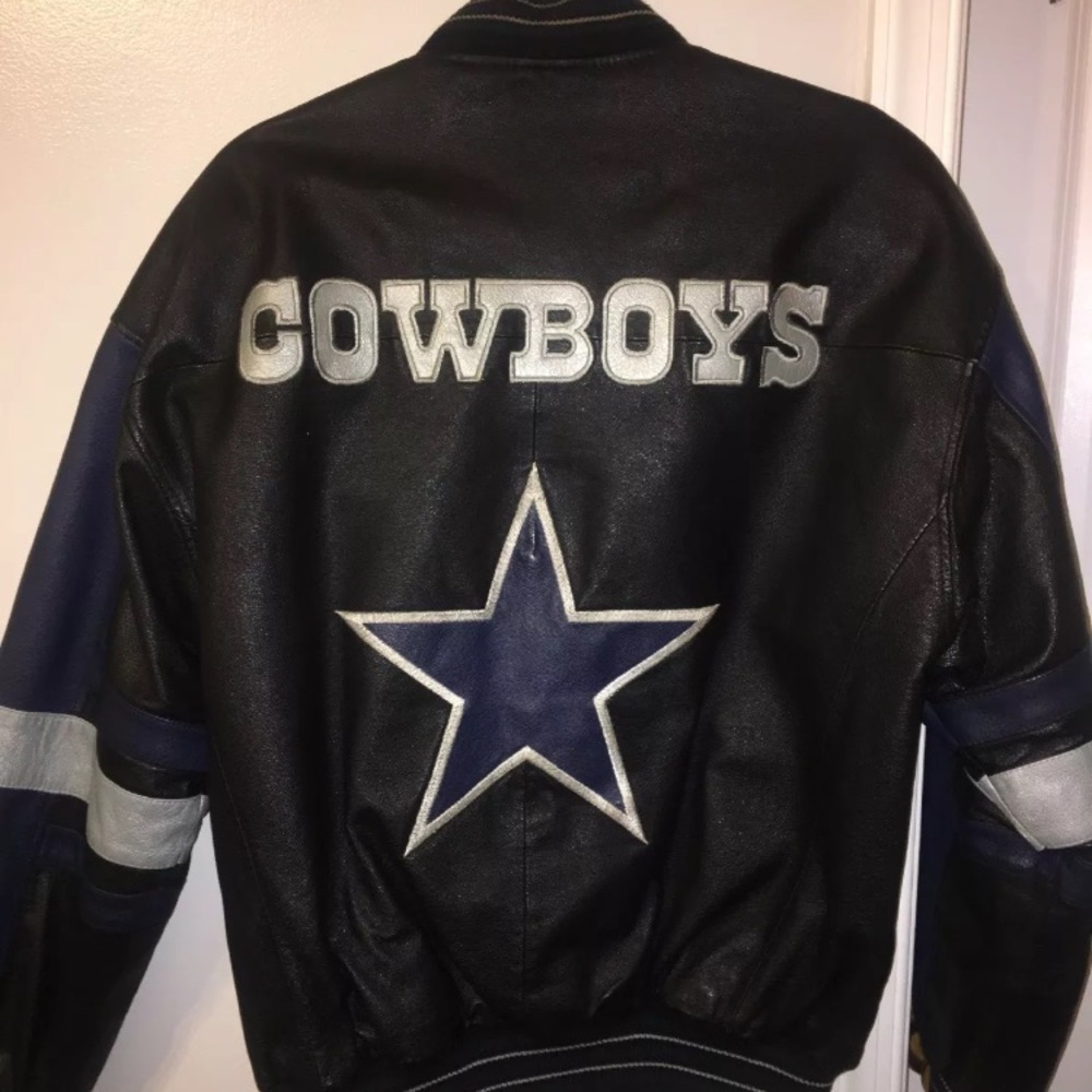 Vintage 90s Dallas Cowboys Genuine Leather Jacket